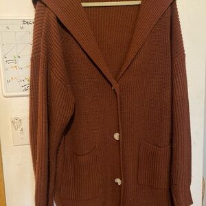 Cozy Brownish Orange Cardigan